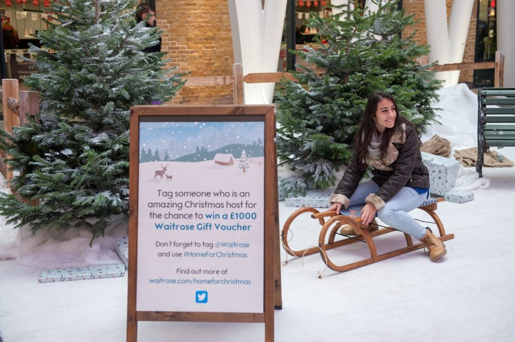 Waitrose experiential seasonal activation for Christmas at King's Cross Railway Station