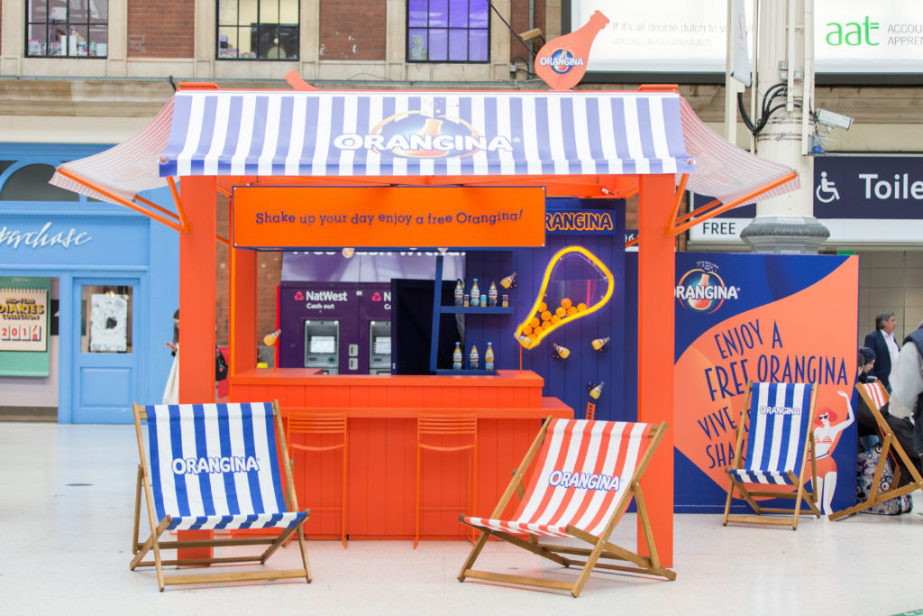 Orangina Sampling Activity at London Victoria Station 