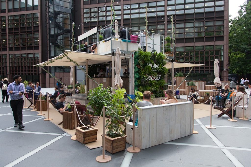Deck87 Pop-Up Bar by Red Bull at Broadgate 