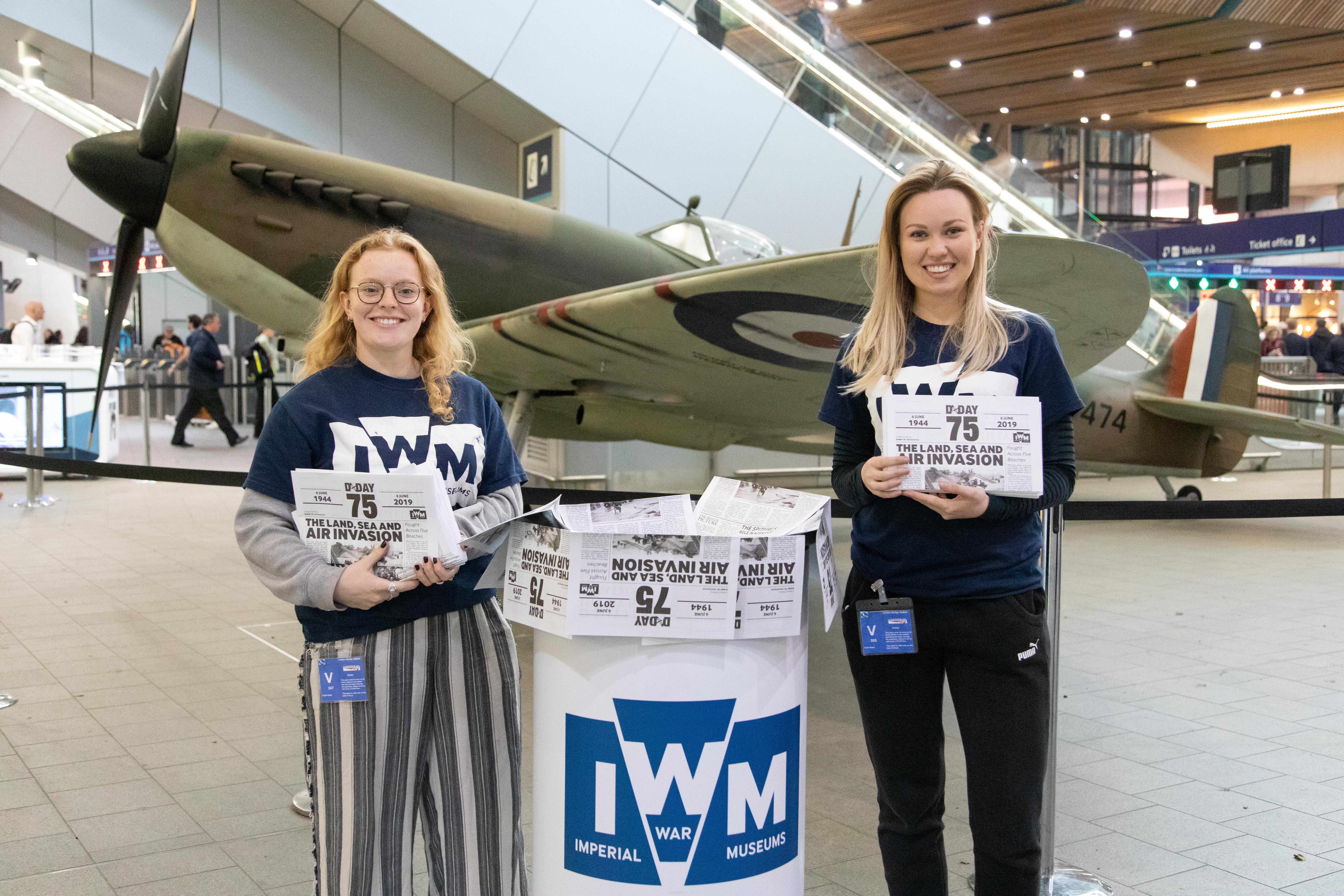 Free Space by SpaceandPeople Activate at Network Rail stations. Spitfire replica placed by The Imperial War Museum at London Bridge