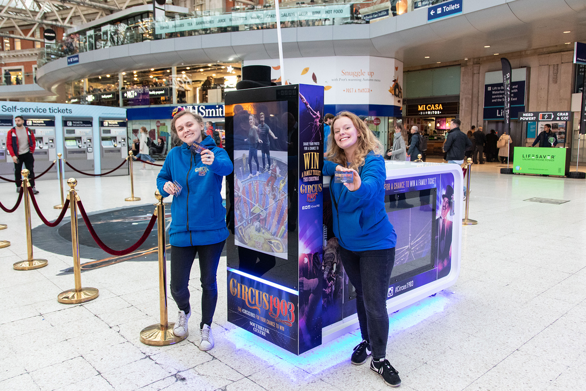 Free Space provided to Southbank Circus at London Victoria via SpaceandPeople Activate Scheme