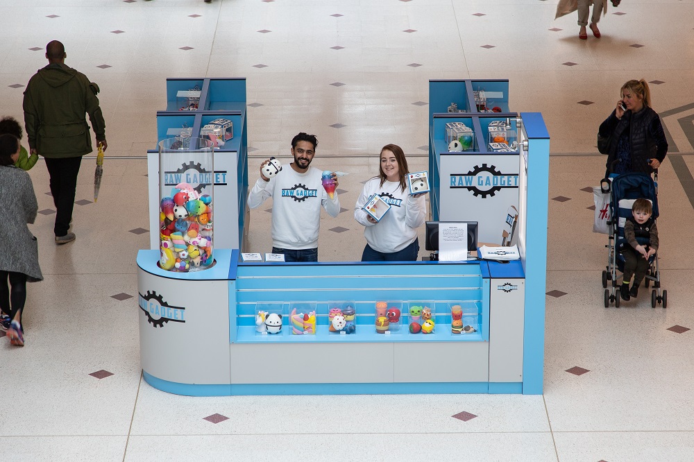 Raw Gadget, a toy and gadget retailer, trading from a mall kiosk.