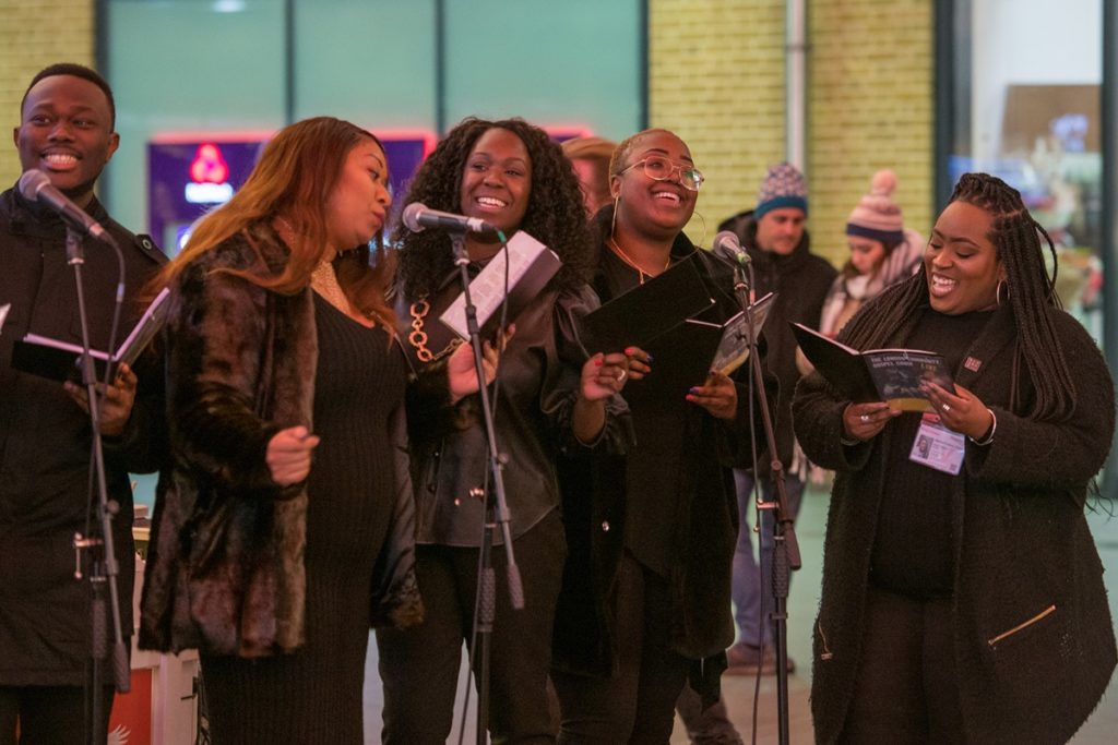 Rituals Cosmetics experiential activity in King's Cross Station included a performance from the London Community Gospel Choir