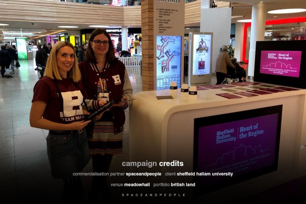 Sheffield Hallam university use mobile promotions kiosk