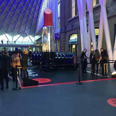 Kat Von D experiential activity at King's Cross Station