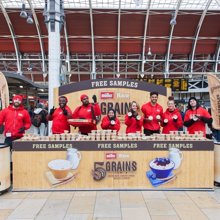 Muller at Paddington Station on sampling tour